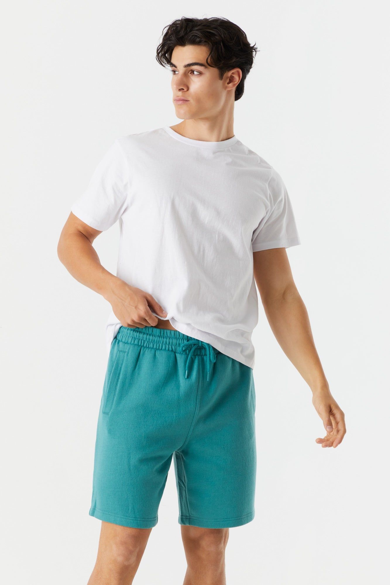 Blue Basic Everyday Fleece Short sold by Charlotte Russe