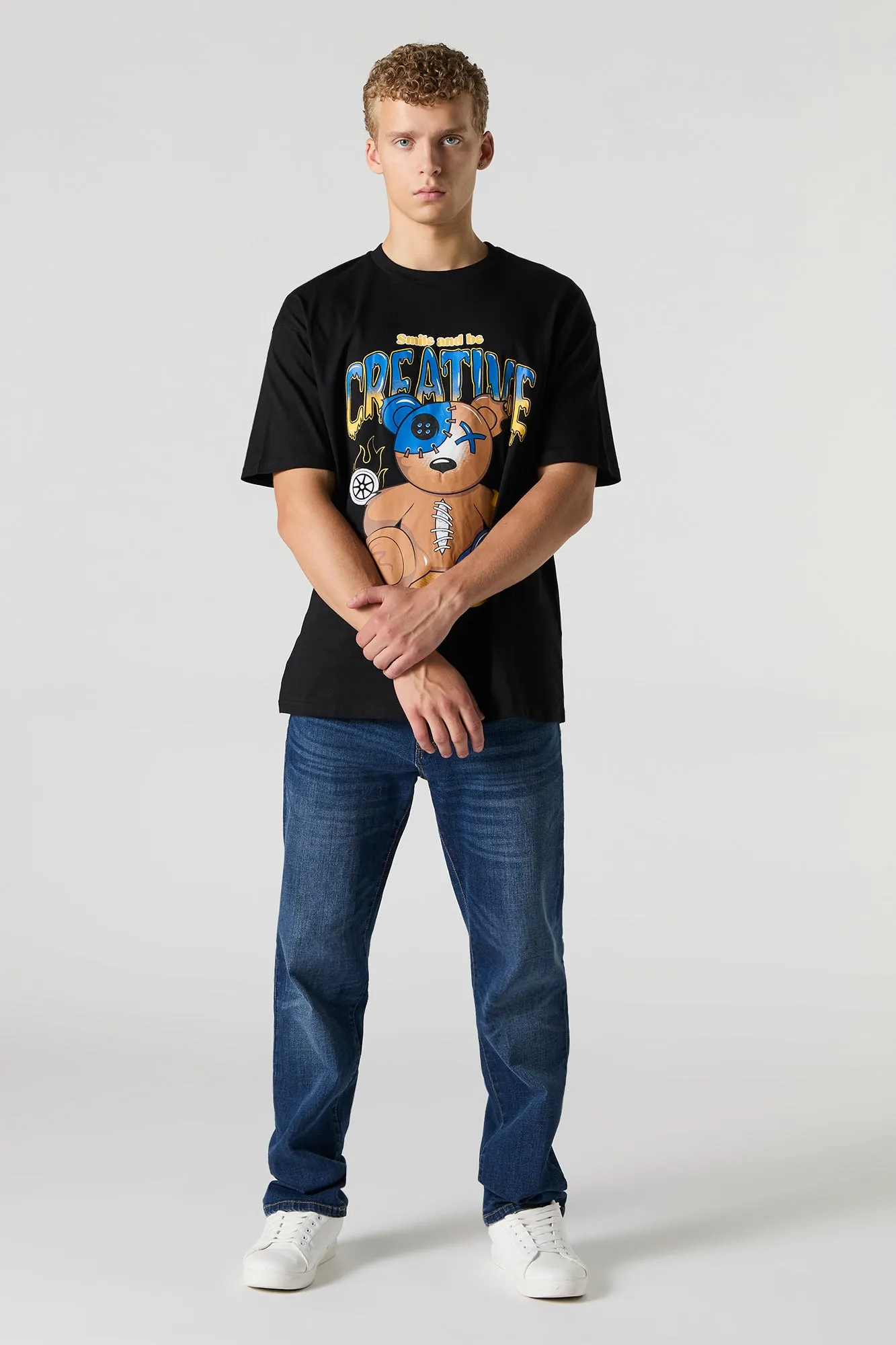 Creative Bear Graphic T-Shirt sold by Charlotte Russe product image thumbnail 2