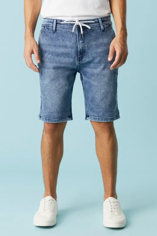 Eco-Friendly Denim Jogger Short sold by Charlotte Russe