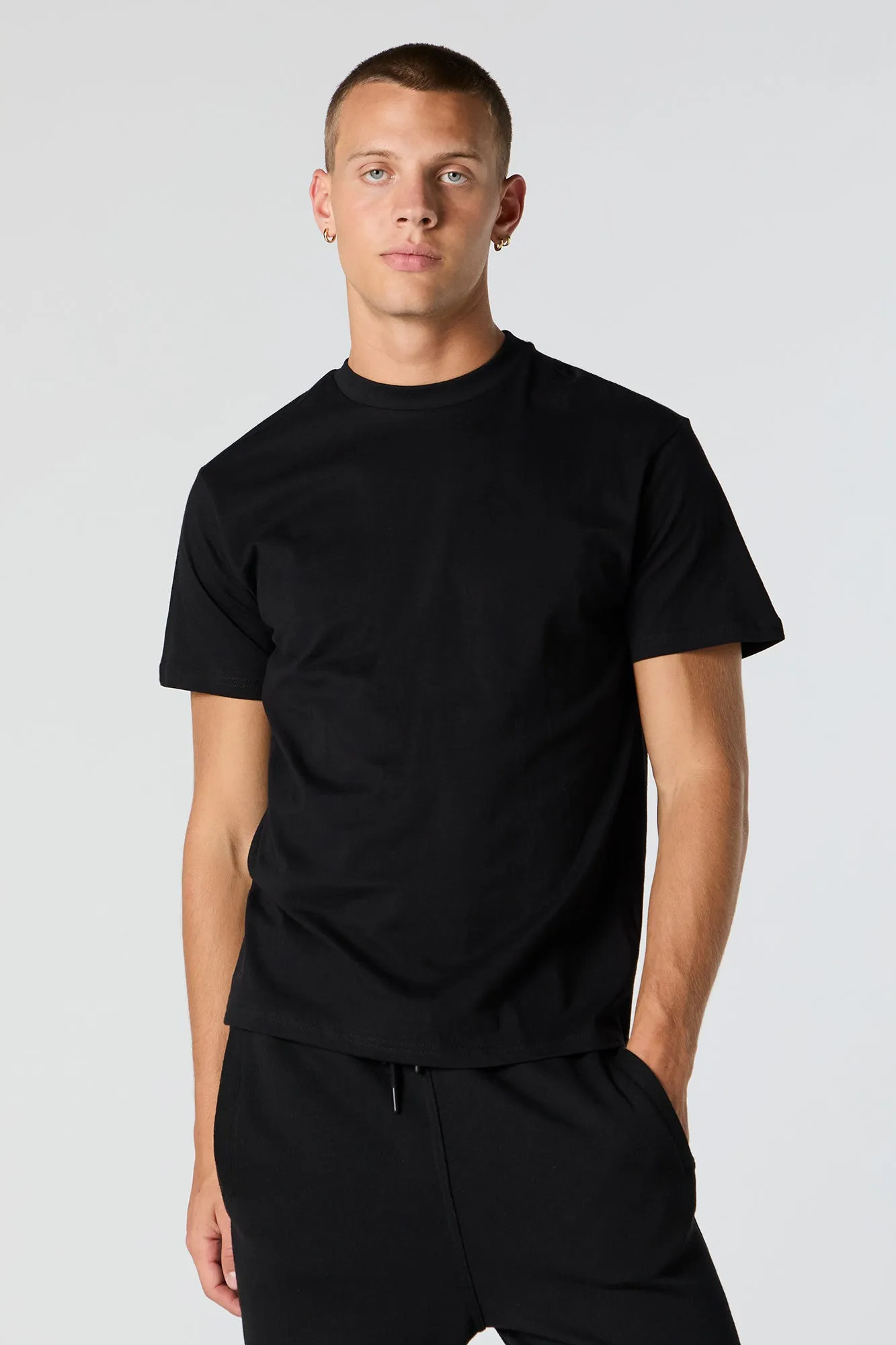 Solid Crewneck T-Shirt sold by Charlotte Russe product image thumbnail 4