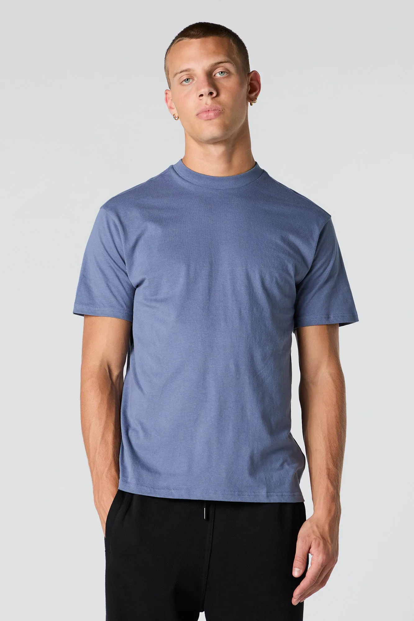 Solid Crewneck T-Shirt sold by Charlotte Russe