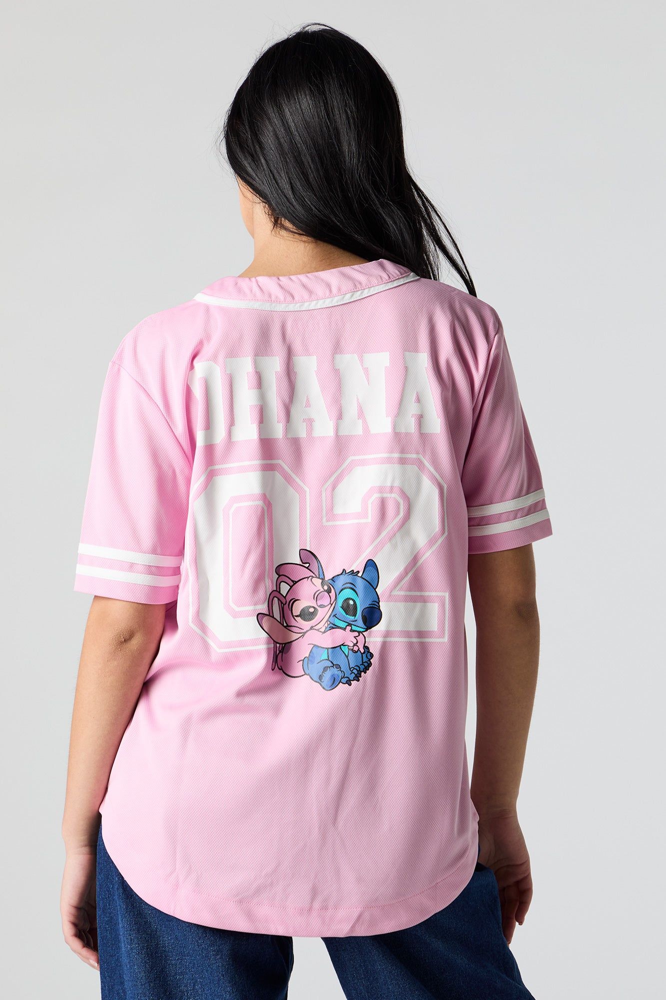 Ohana Graphic Mesh Baseball Jersey sold by Charlotte Russe product image thumbnail 4