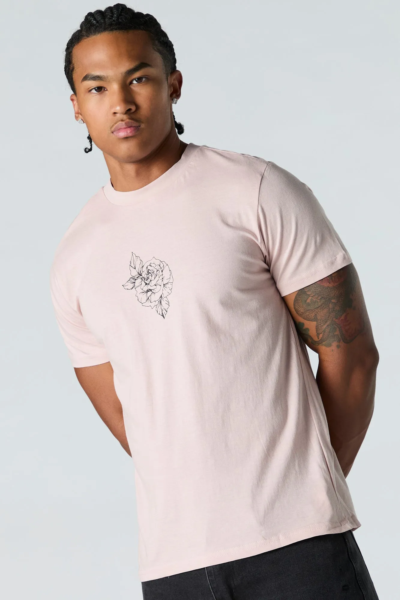 Floral Heart Graphic T-Shirt sold by Charlotte Russe