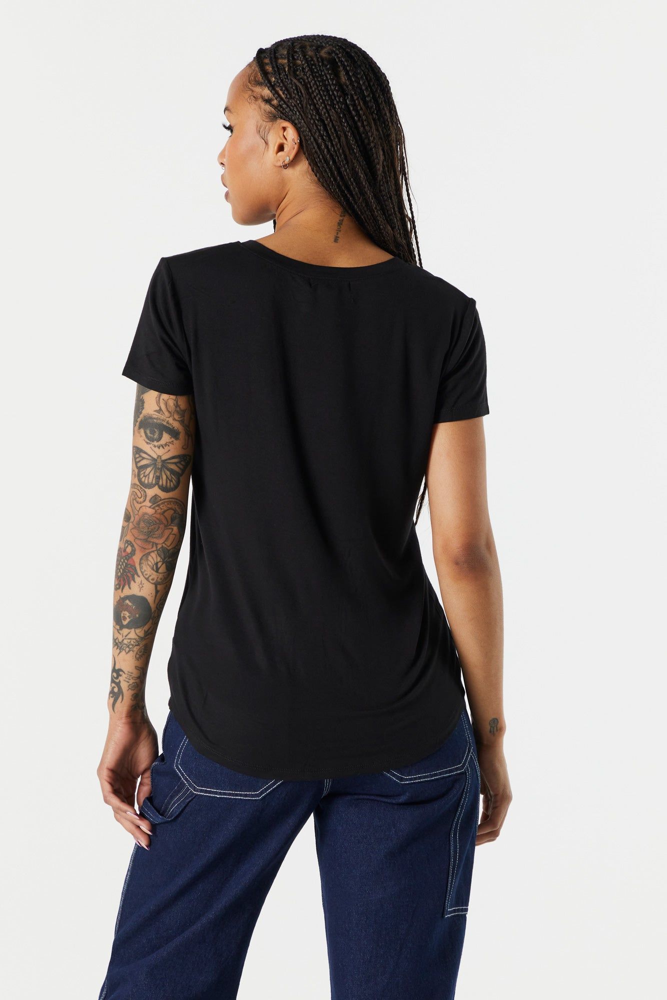 Basic V-Neck Pocket T-Shirt sold by Charlotte Russe product image thumbnail 2