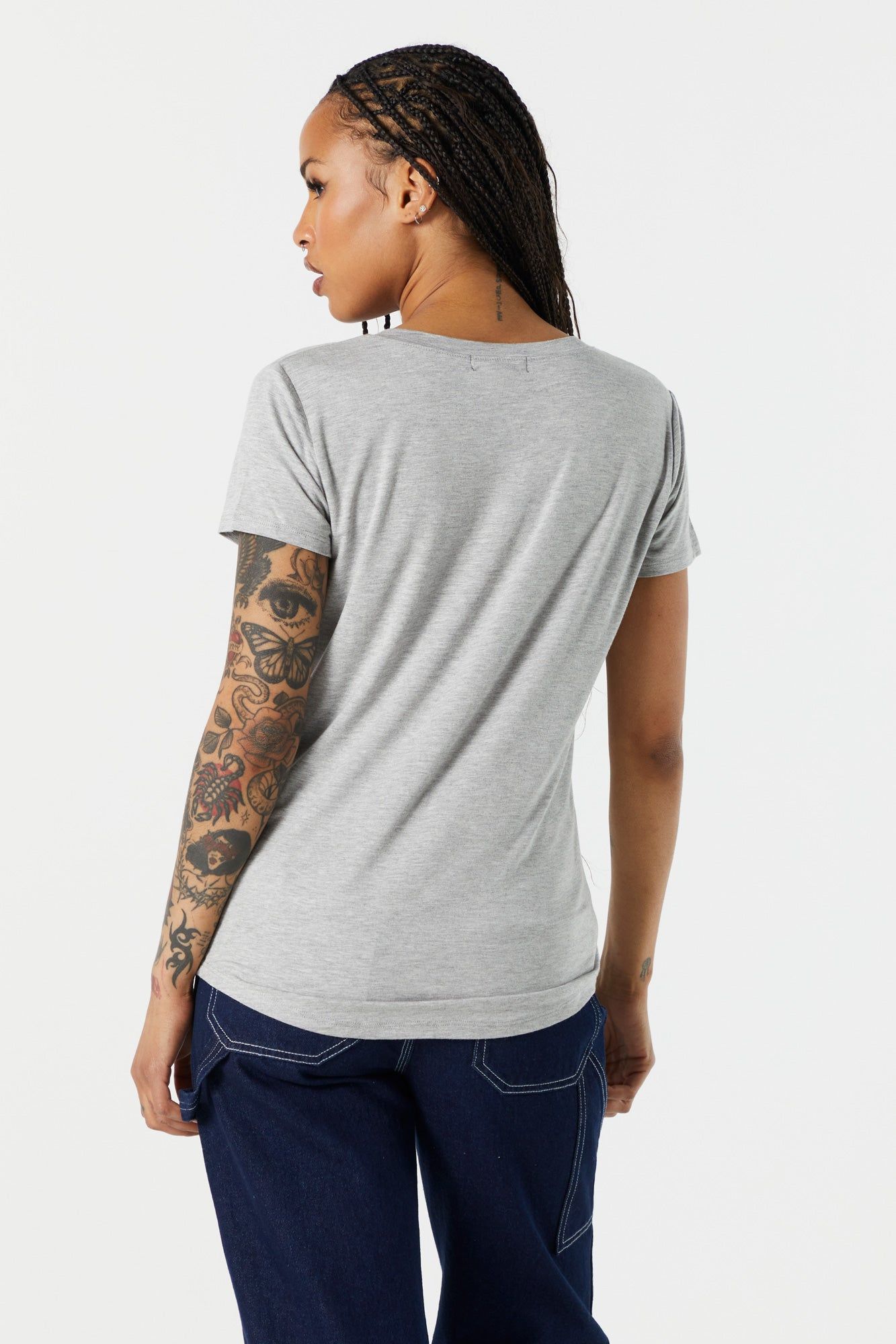 Basic V-Neck Pocket T-Shirt sold by Charlotte Russe product image thumbnail 5