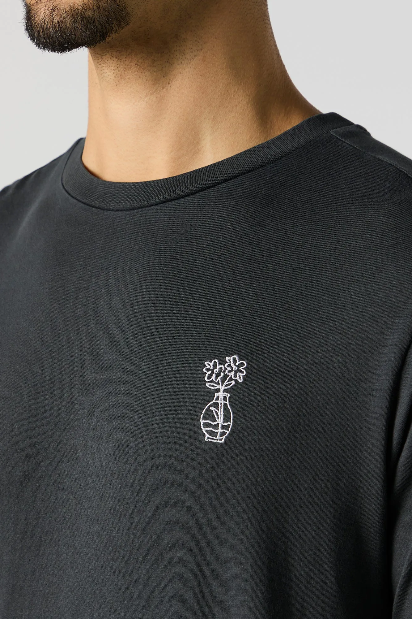 Flower Vase Embroidered T-Shirt sold by Charlotte Russe product image thumbnail 3