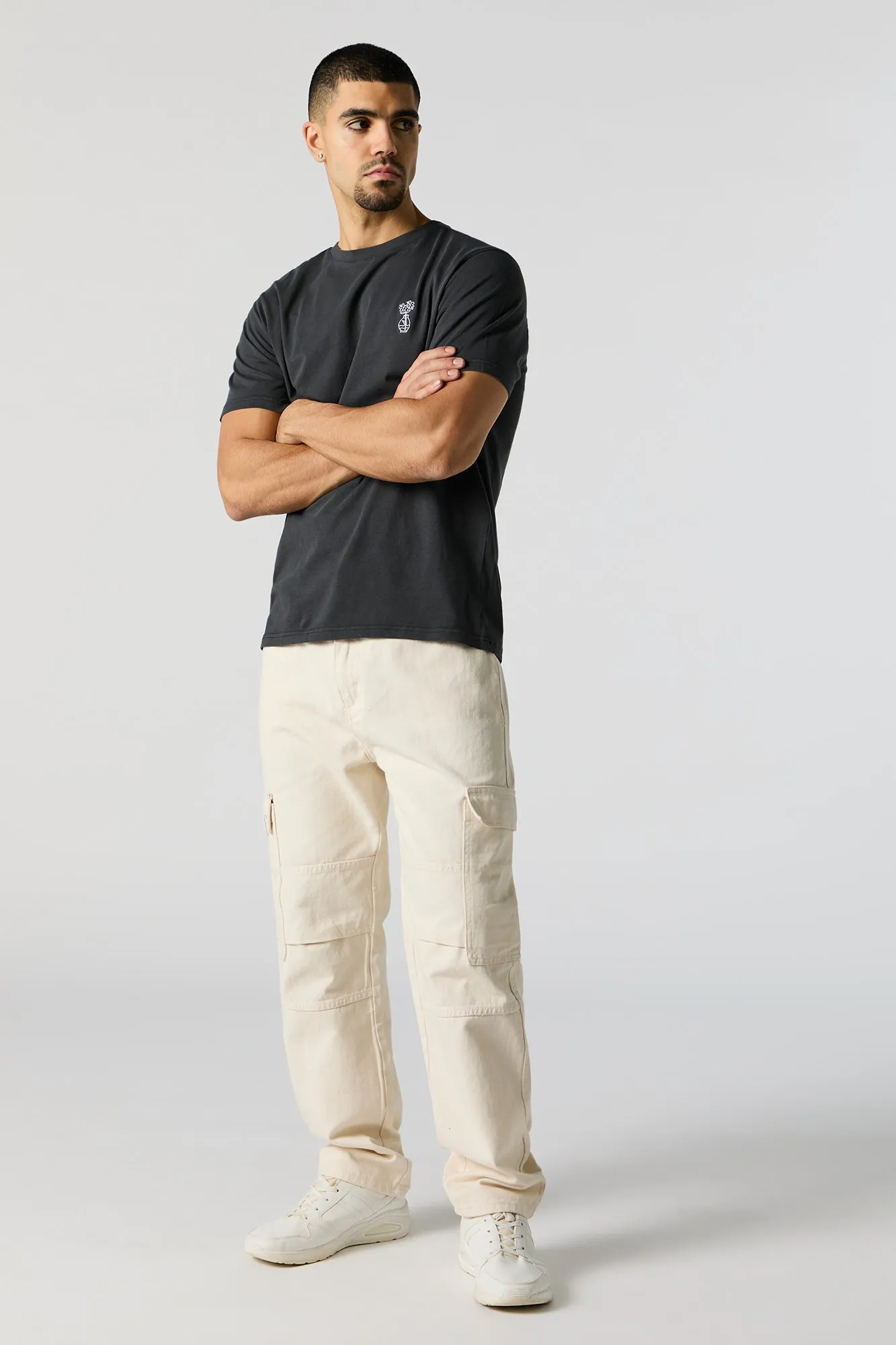 Flower Vase Embroidered T-Shirt sold by Charlotte Russe product image thumbnail 4