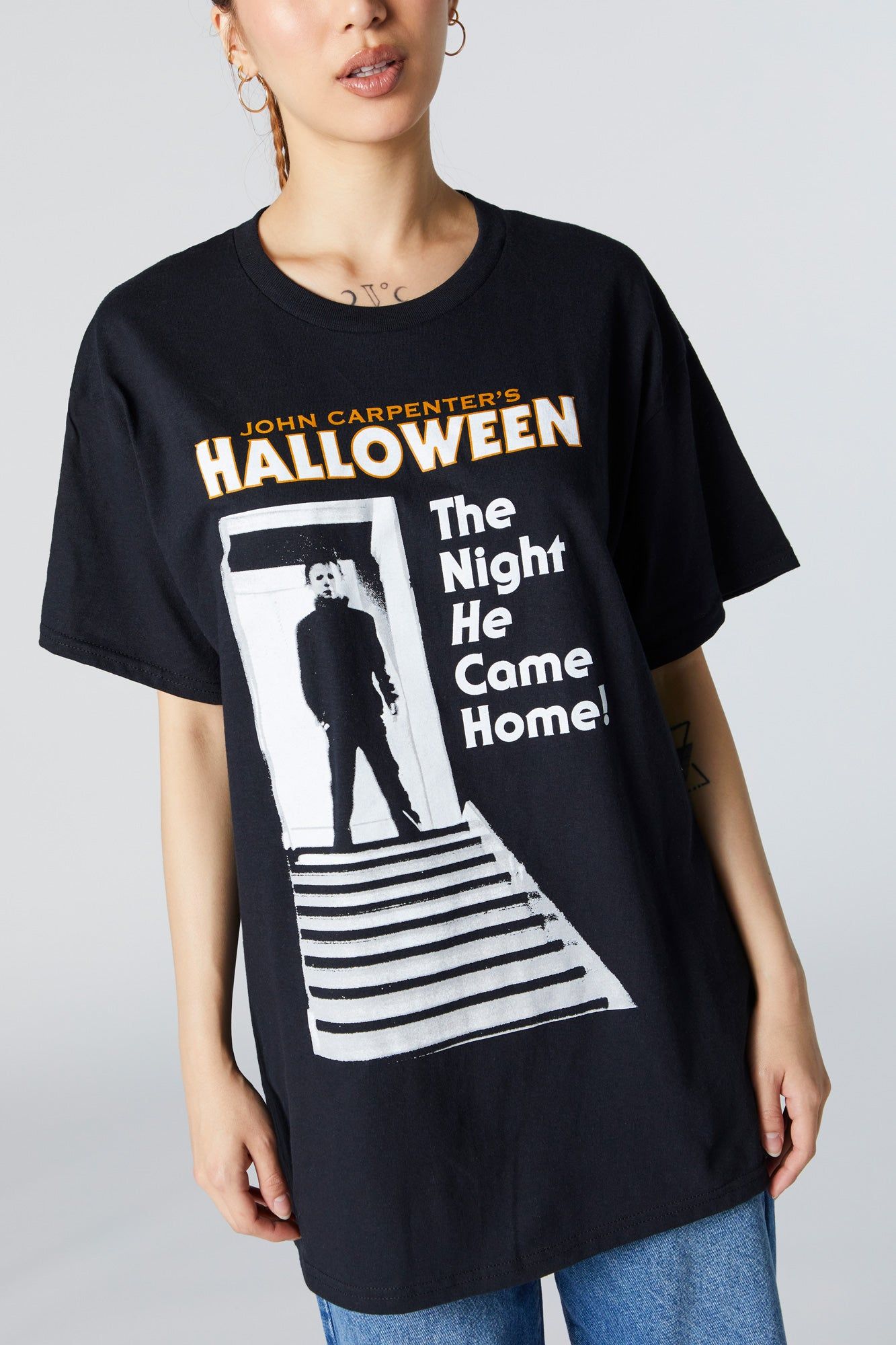 Halloween Graphic Boyfriend T-Shirt sold by Charlotte Russe product image thumbnail 2