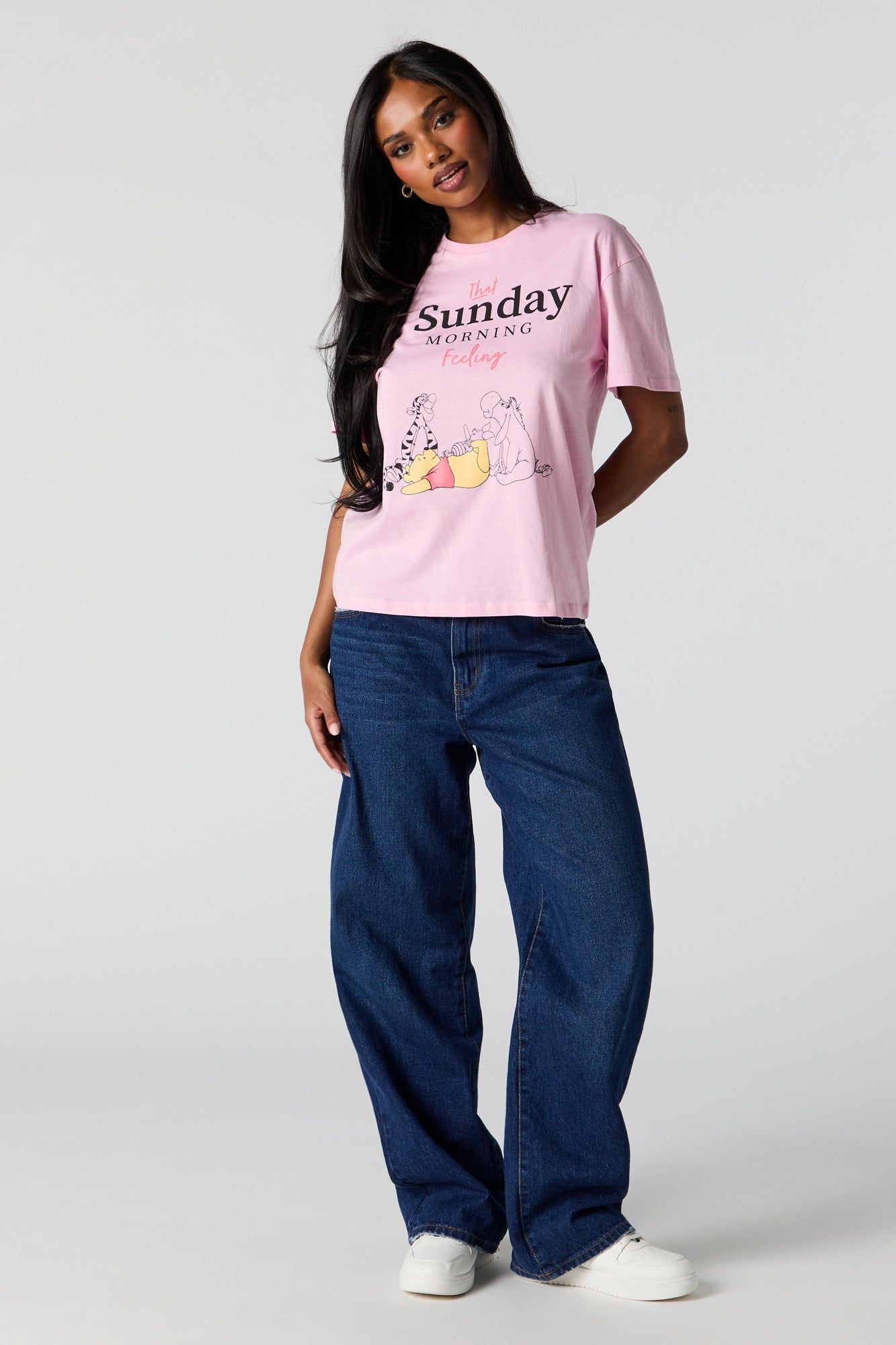 Sunday Winnie the Pooh Graphic Boyfriend T-Shirt sold by Charlotte Russe product image thumbnail 3