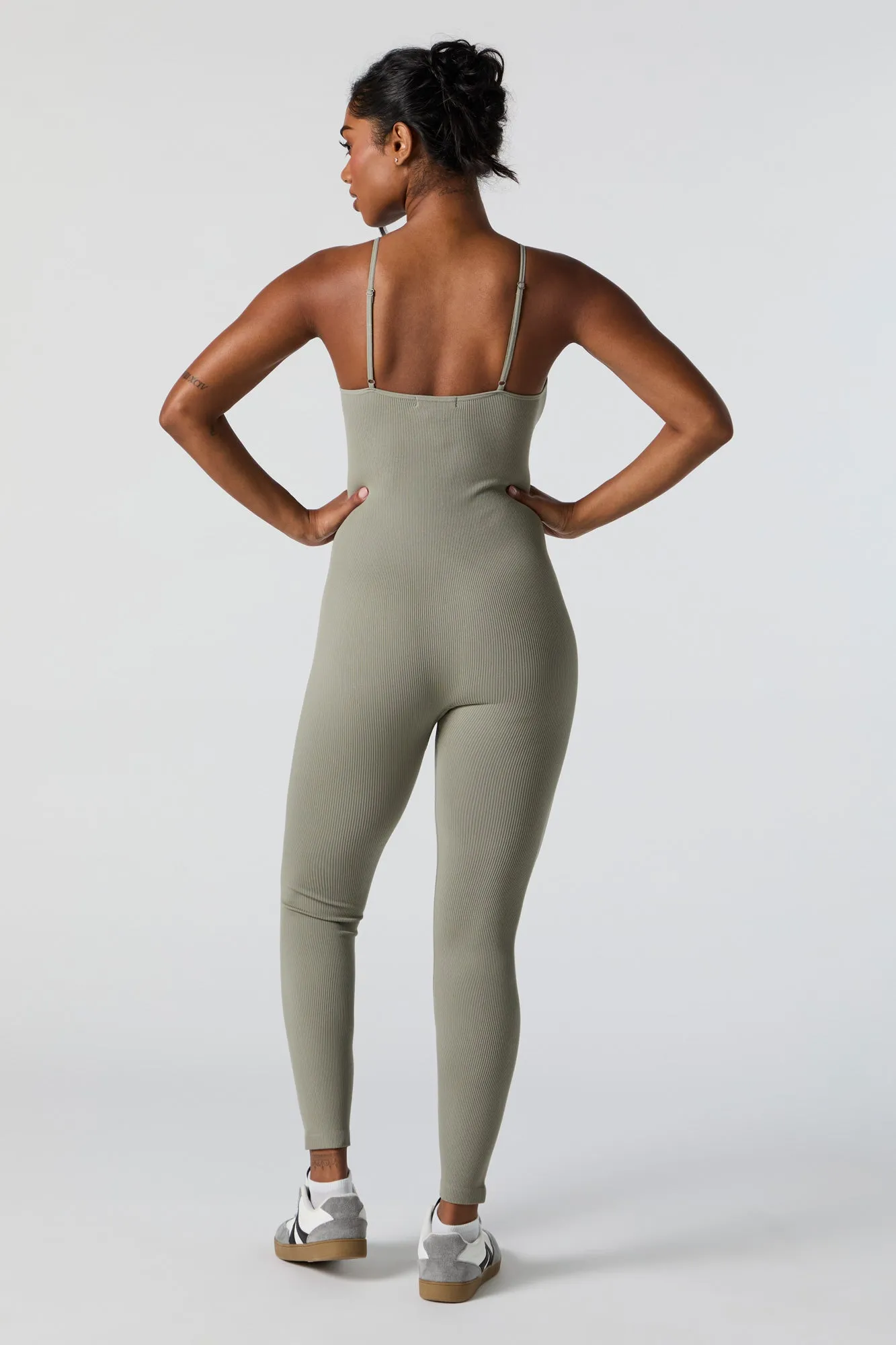 Seamless Ribbed Cami Jumpsuit sold by Charlotte Russe product image thumbnail 3