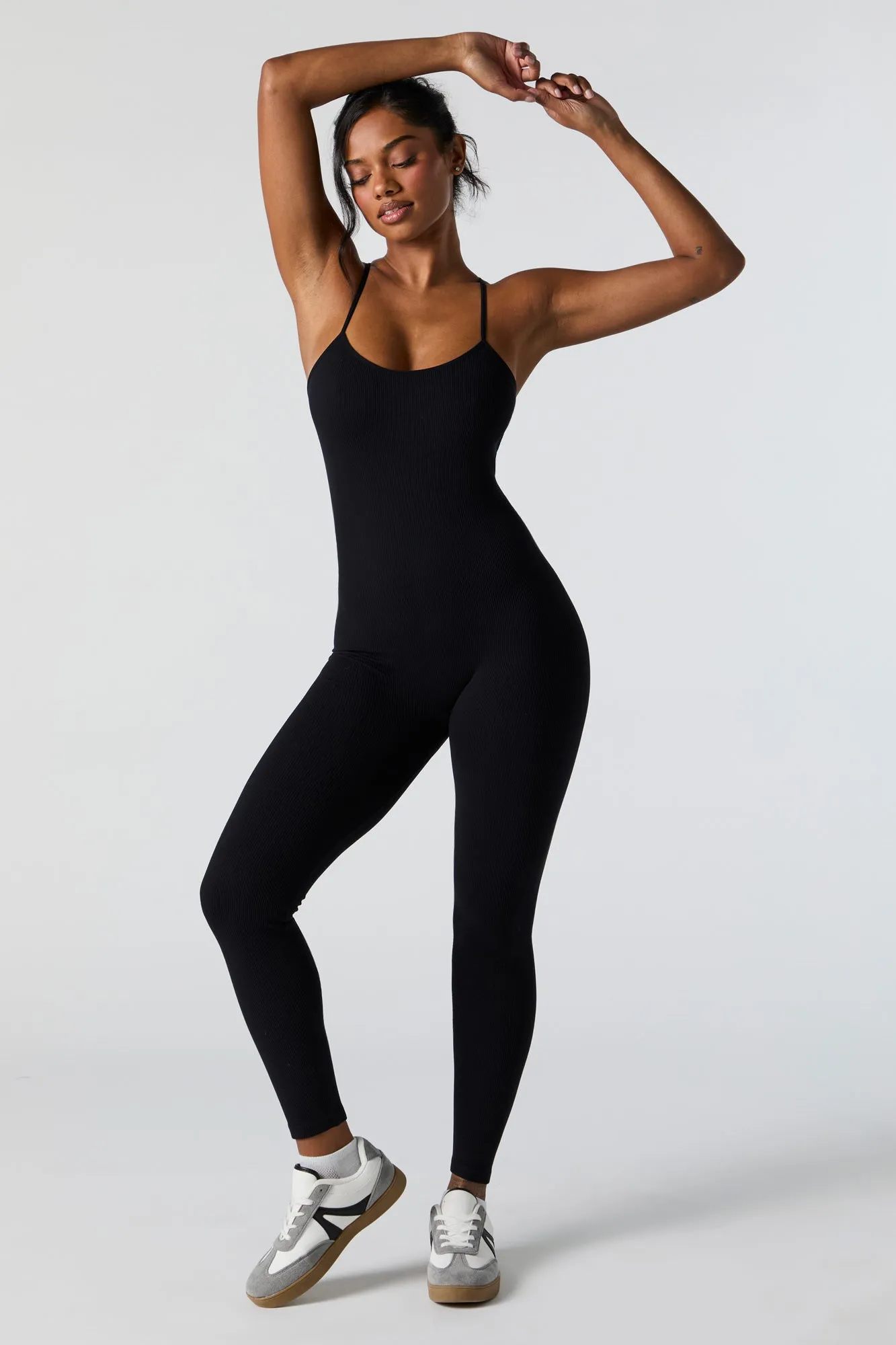 Seamless Ribbed Cami Jumpsuit sold by Charlotte Russe product image thumbnail 5
