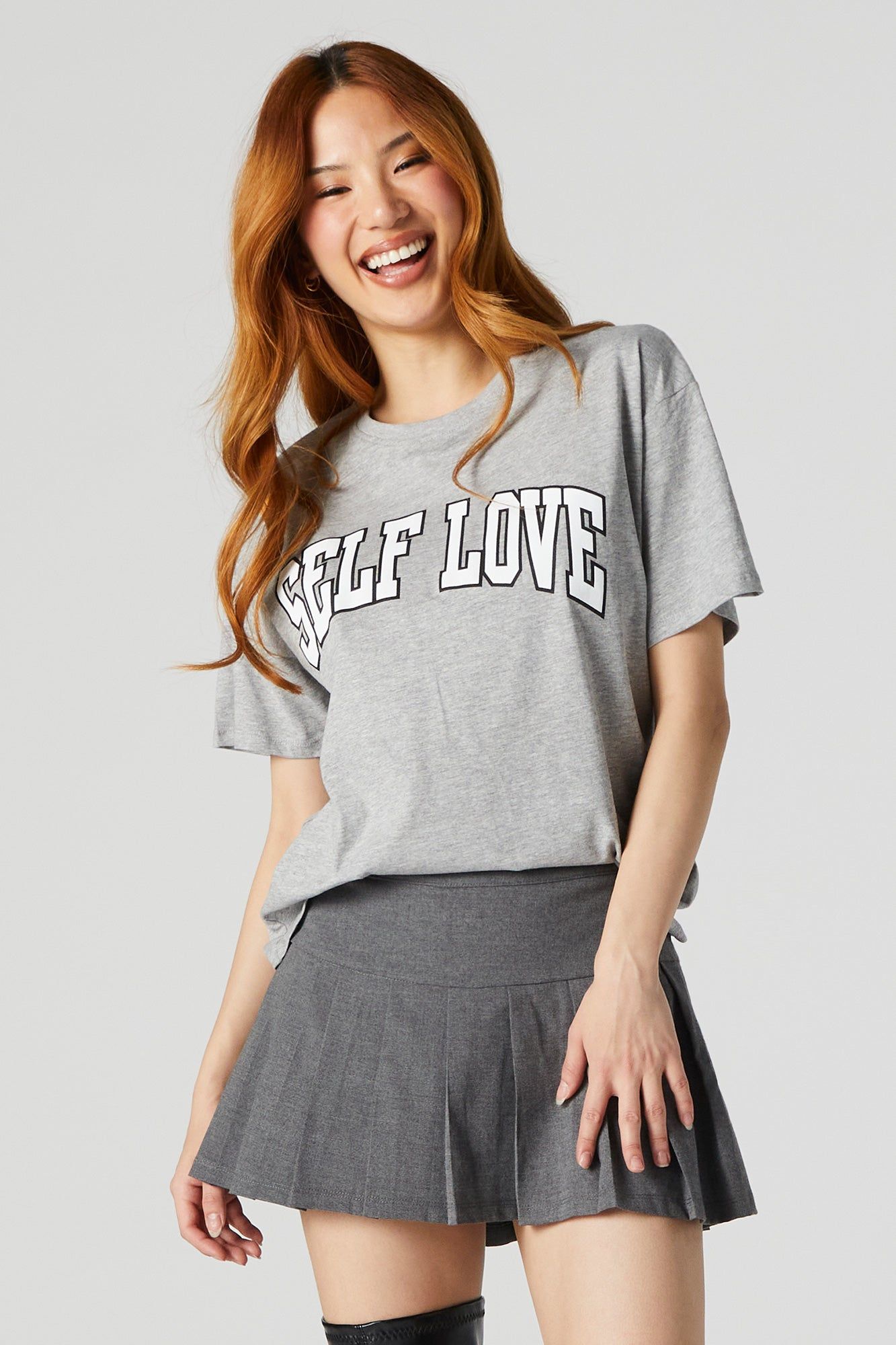 Self Love Graphic Boyfriend T-Shirt sold by Charlotte Russe product image thumbnail 2