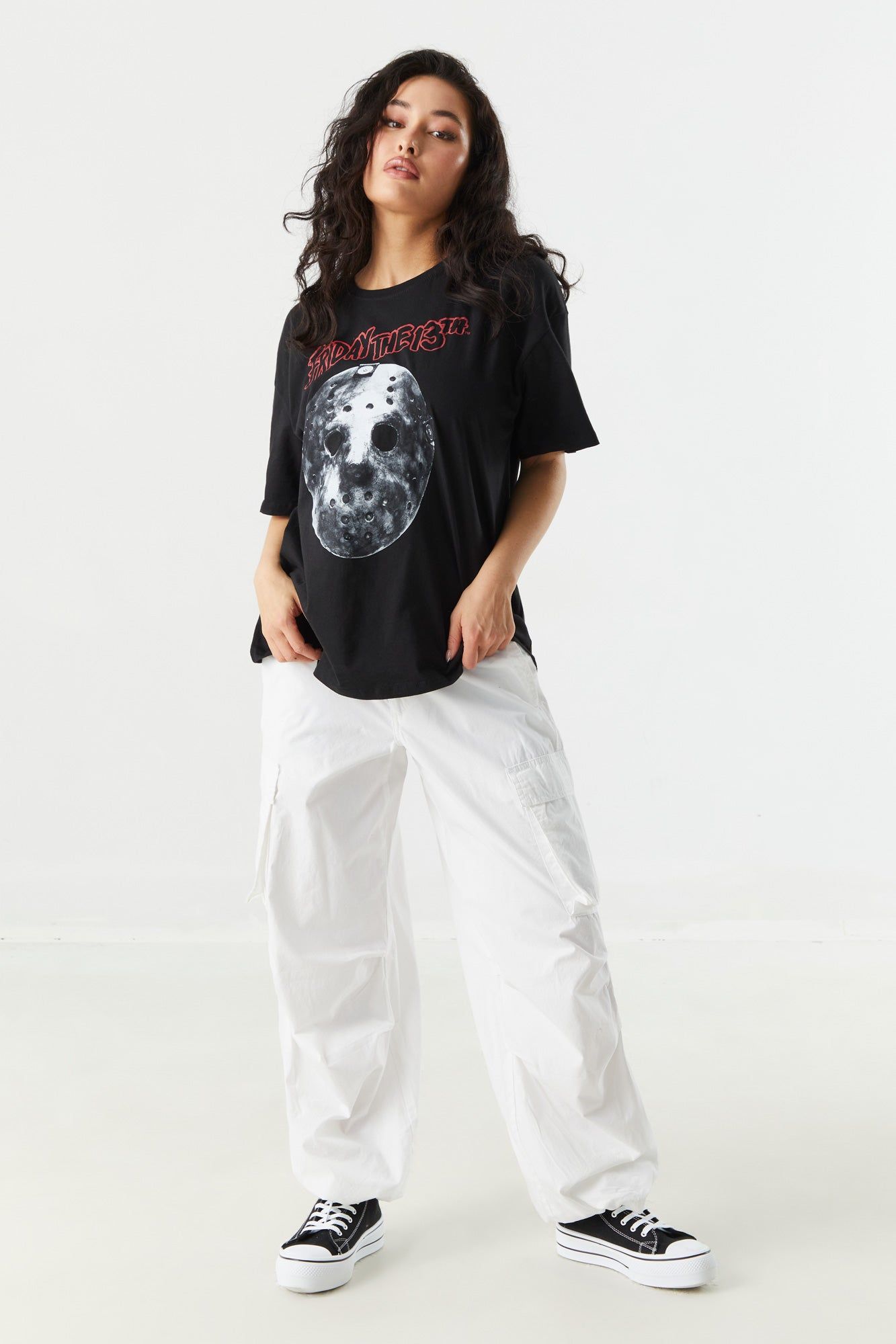 Friday the 13th Graphic Boyfriend T-Shirt sold by Charlotte Russe product image thumbnail 3