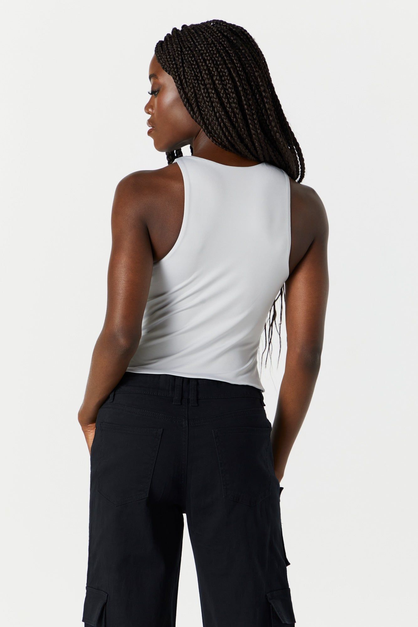 Neutral Contour High Neck Tank sold by Charlotte Russe product image thumbnail 2