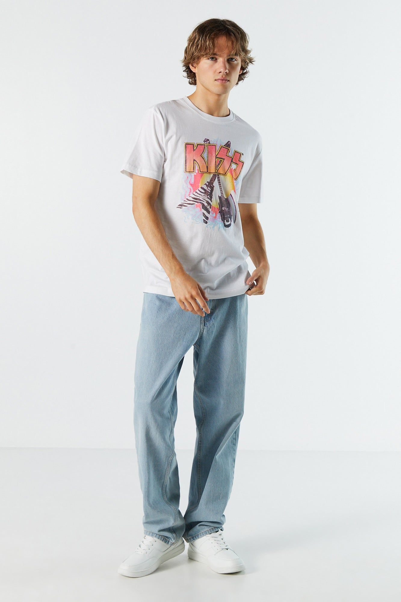 White KISS Graphic T-Shirt sold by Charlotte Russe product image thumbnail 3