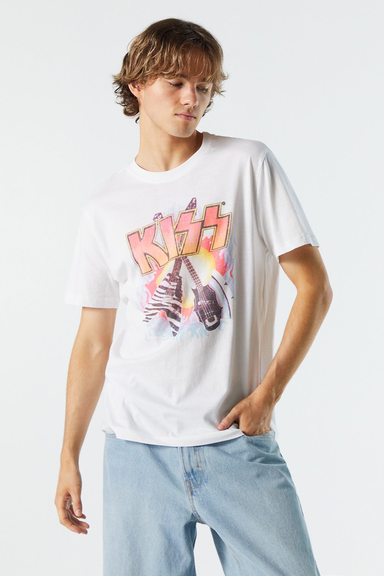 White KISS Graphic T-Shirt sold by Charlotte Russe
