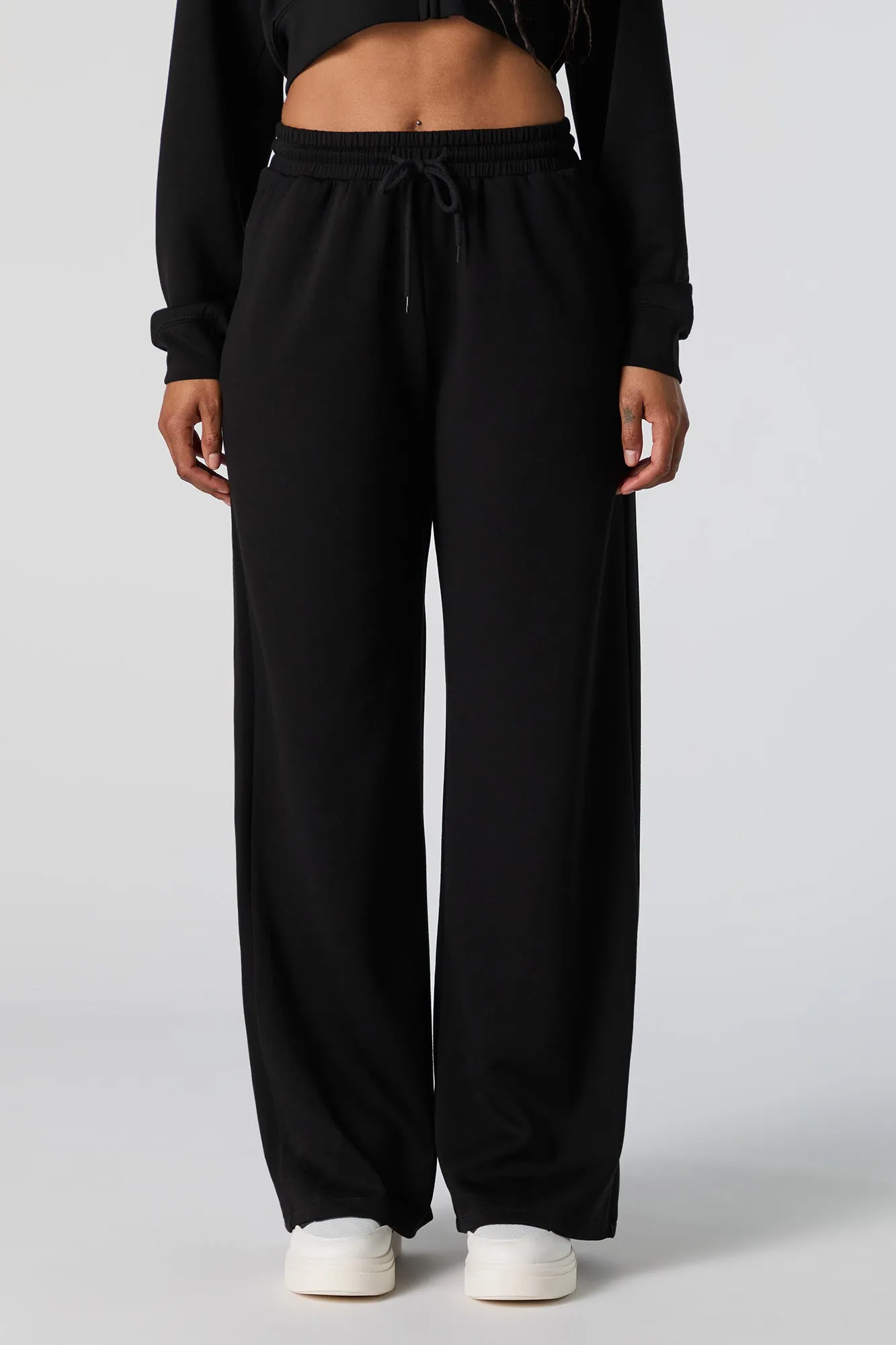 Active Wide Leg Fleece Sweatpant sold by Charlotte Russe product image thumbnail 5