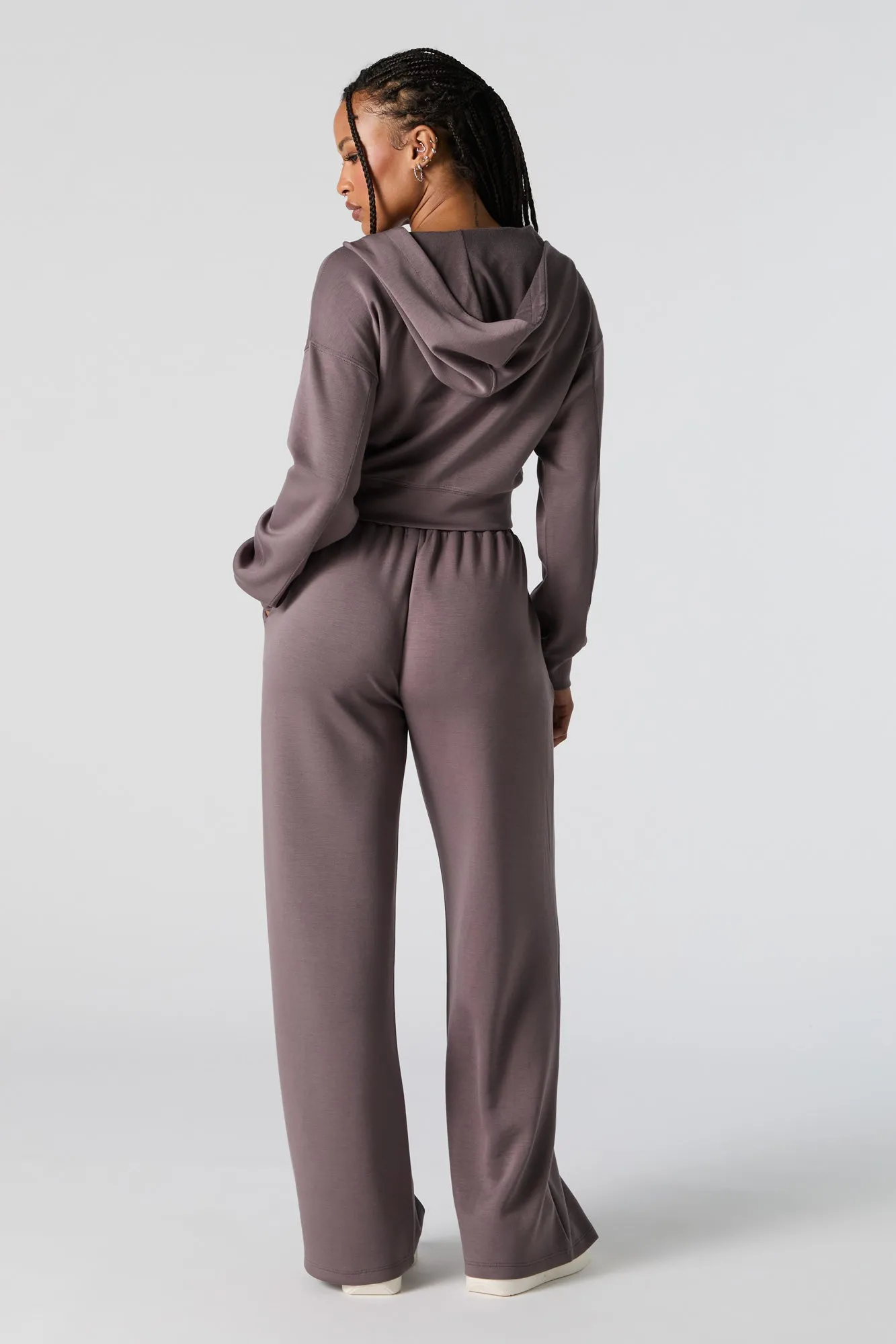 Active Wide Leg Fleece Sweatpant sold by Charlotte Russe product image thumbnail 3