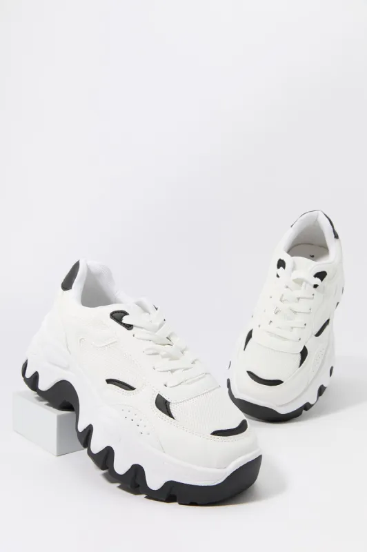 Mesh Chunky Wave Sole Sneaker sold by Charlotte Russe
