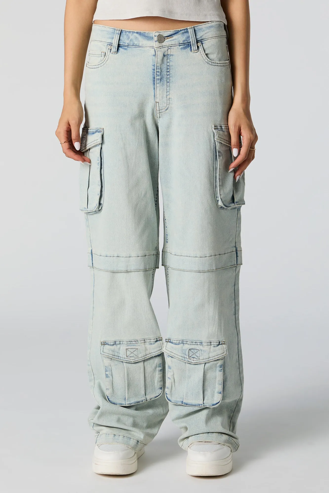 Wide Leg Cargo Jean sold by Charlotte Russe product image thumbnail 2