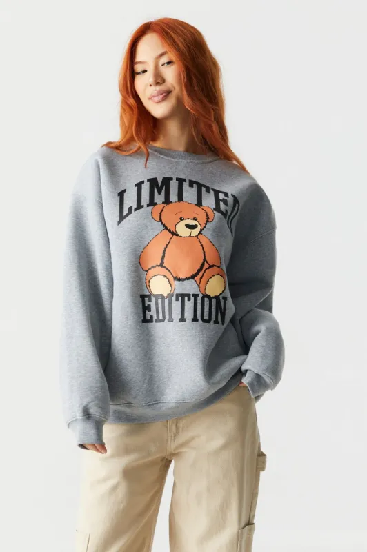 Limited Edition Graphic Oversized Fleece Sweatshirt sold by Charlotte Russe