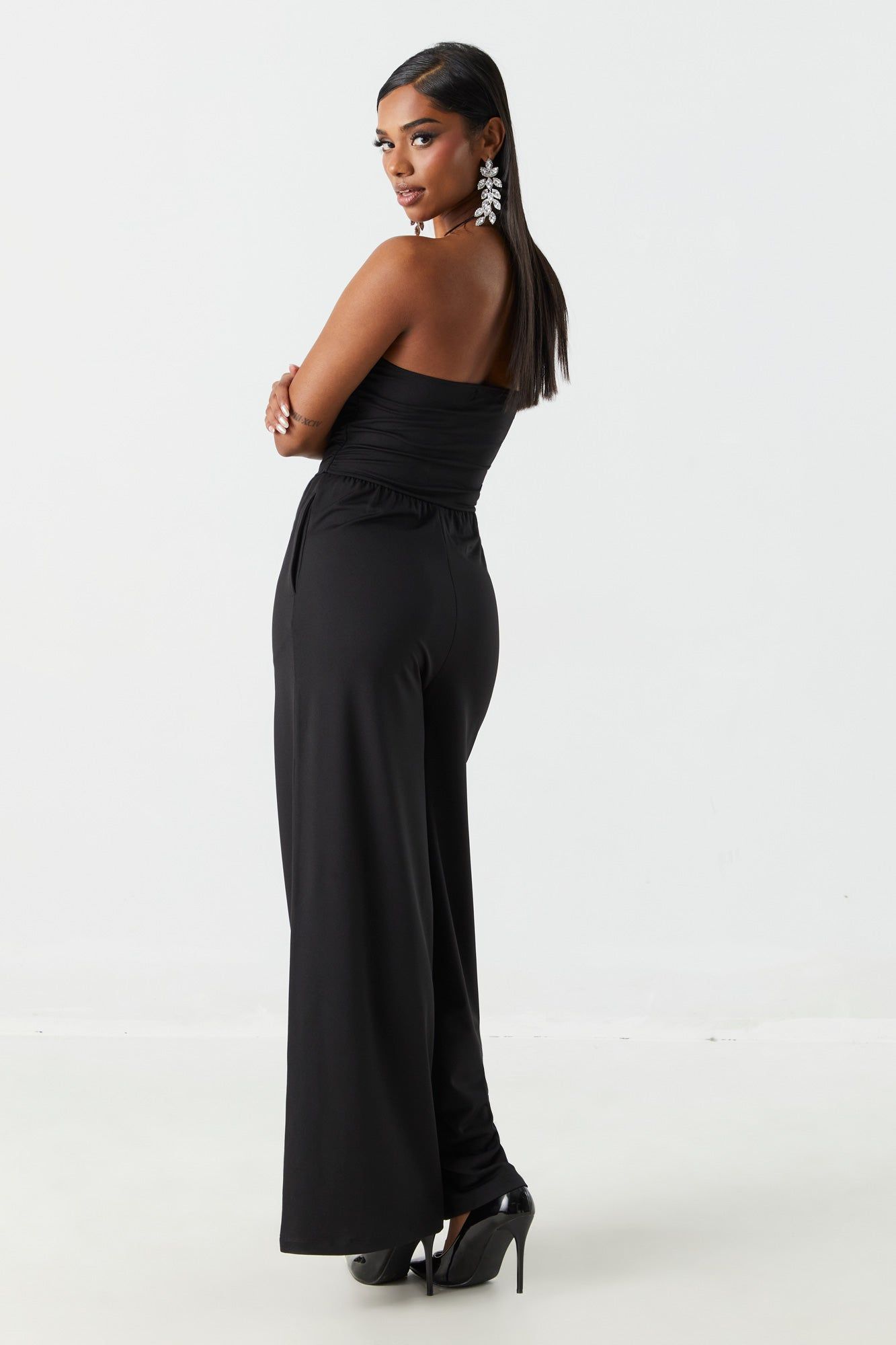 Ruched Strapless Jumpsuit sold by Charlotte Russe product image thumbnail 5
