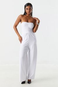 Ruched Strapless Jumpsuit sold by Charlotte Russe