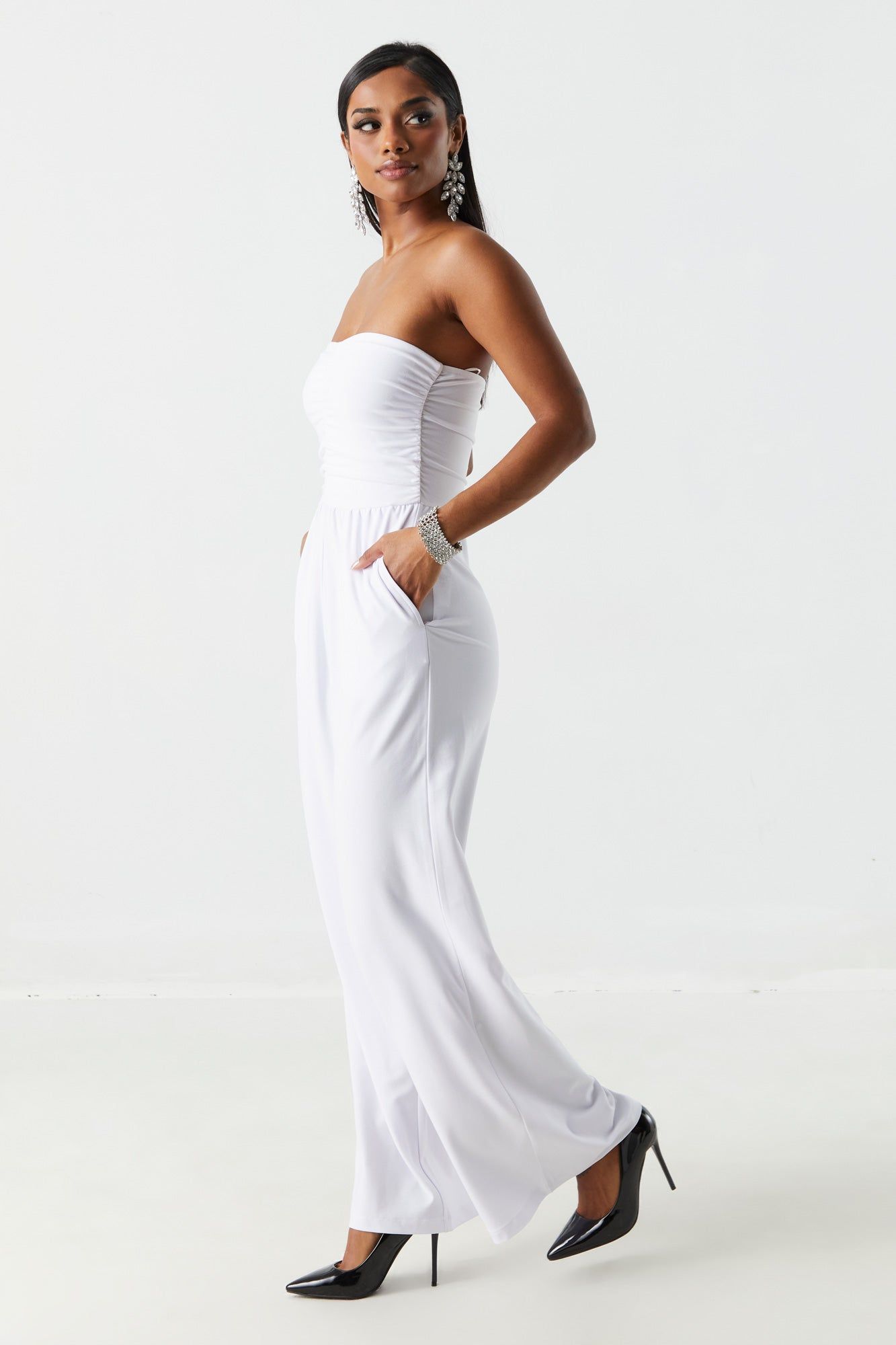 Ruched Strapless Jumpsuit sold by Charlotte Russe product image thumbnail 9