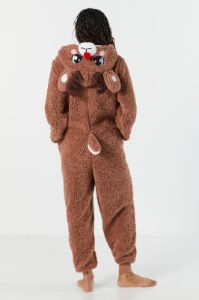 Plush 3D Reindeer Onesie sold by Charlotte Russe