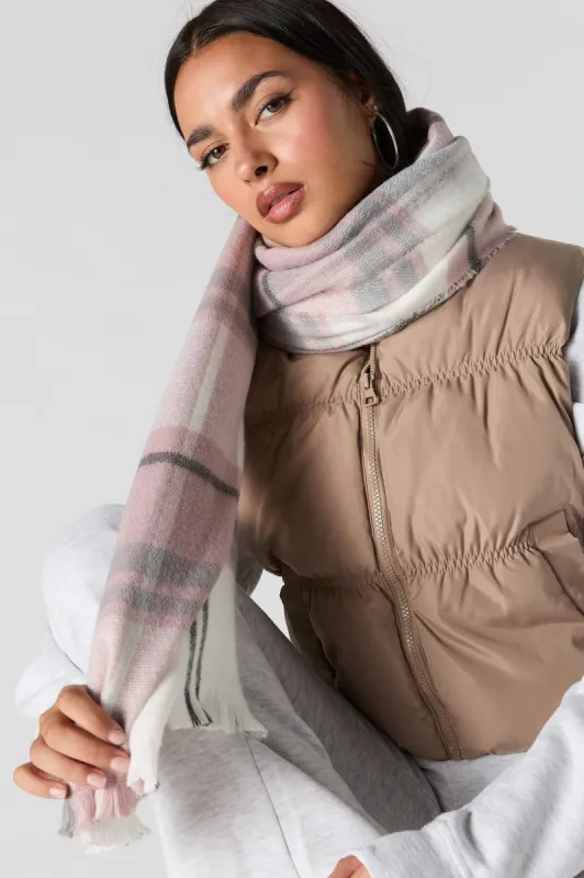 Soft Plaid Knit Scarf sold by Charlotte Russe