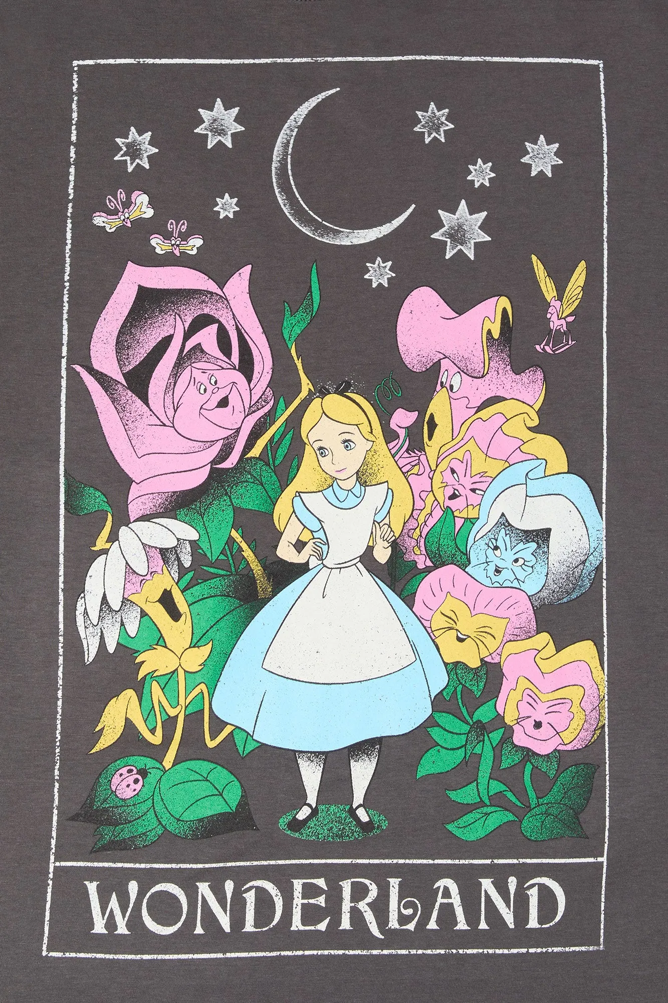 Alice in Wonderland Graphic Boyfriend T-Shirt sold by Charlotte Russe product image thumbnail 2