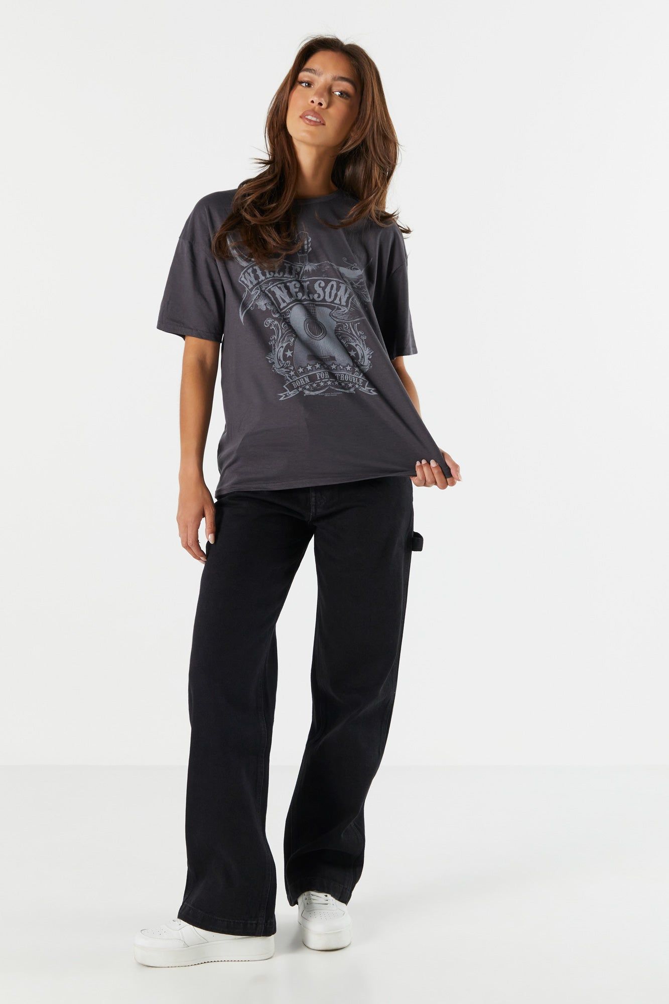 Willie Nelson Graphic Boyfriend T-Shirt sold by Charlotte Russe product image thumbnail 3