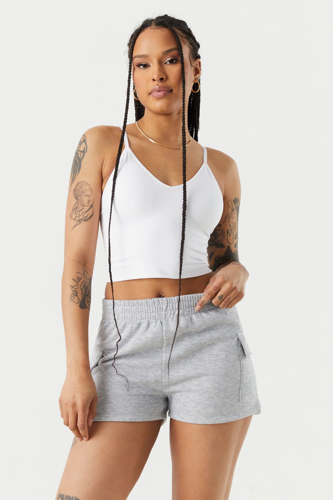 Seamless V-Neck Support Tank sold by Charlotte Russe product image thumbnail 7