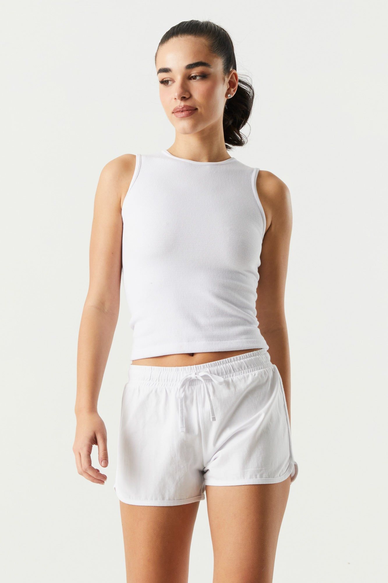 Drawstring Solid Dolphin Short sold by Charlotte Russe product image thumbnail 7