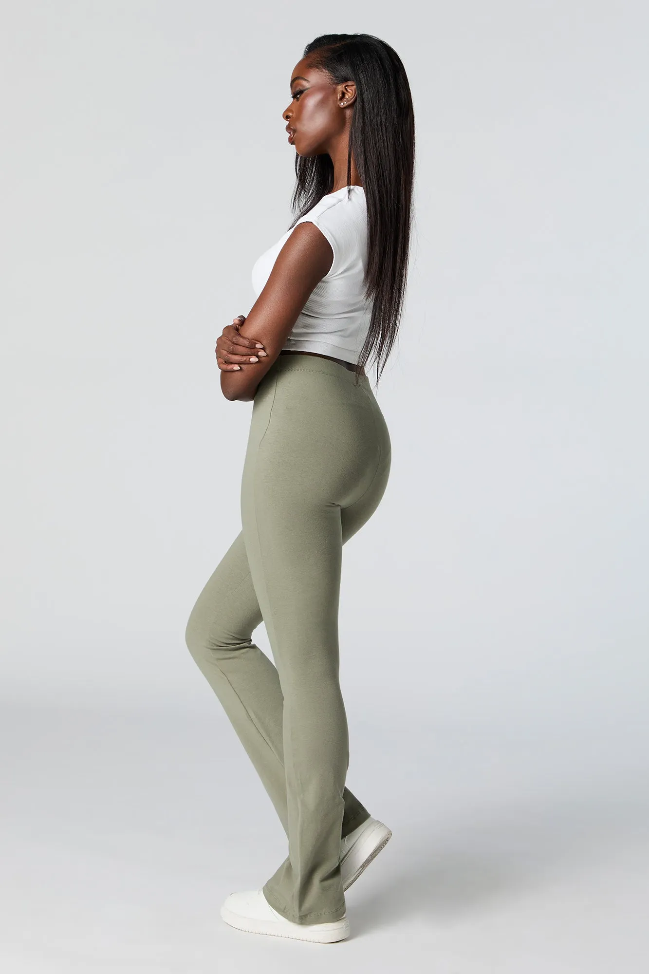 High Rise Flare Legging sold by Charlotte Russe product image thumbnail 3