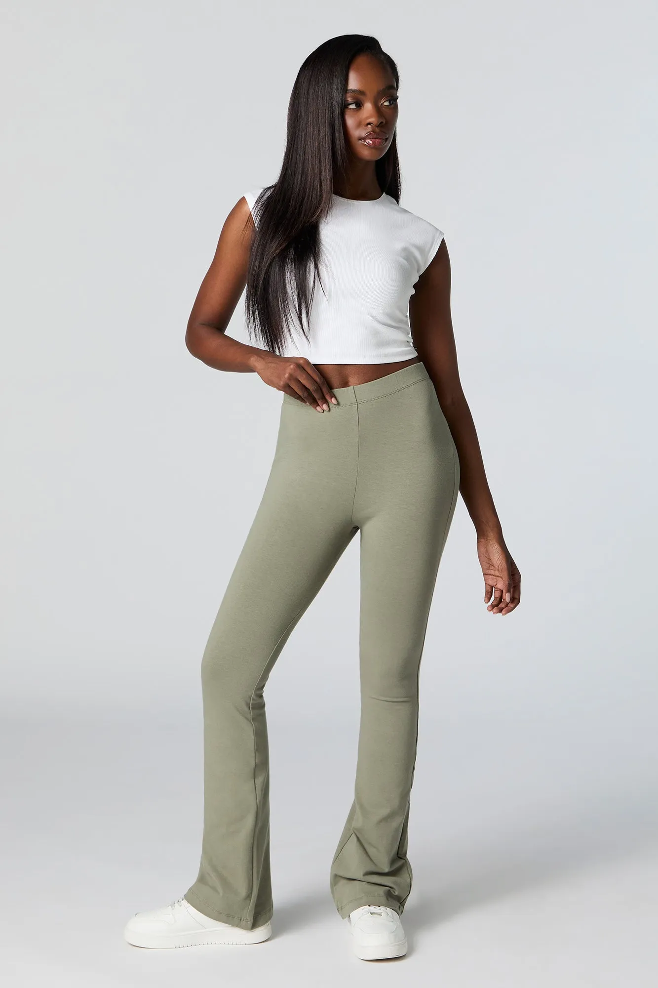 High Rise Flare Legging sold by Charlotte Russe