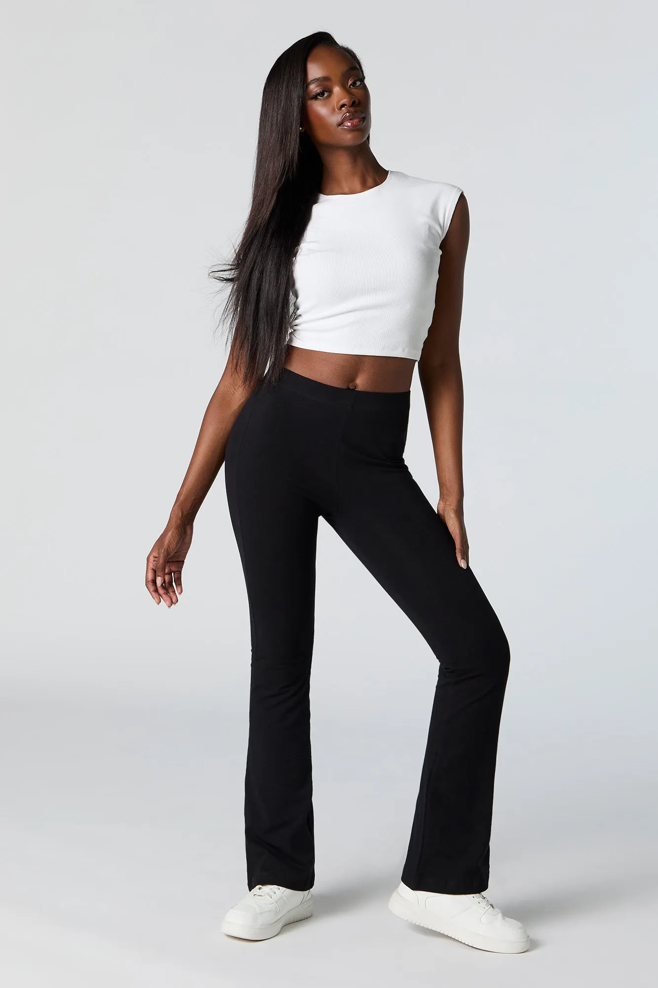 High Rise Flare Legging sold by Charlotte Russe product image thumbnail 4