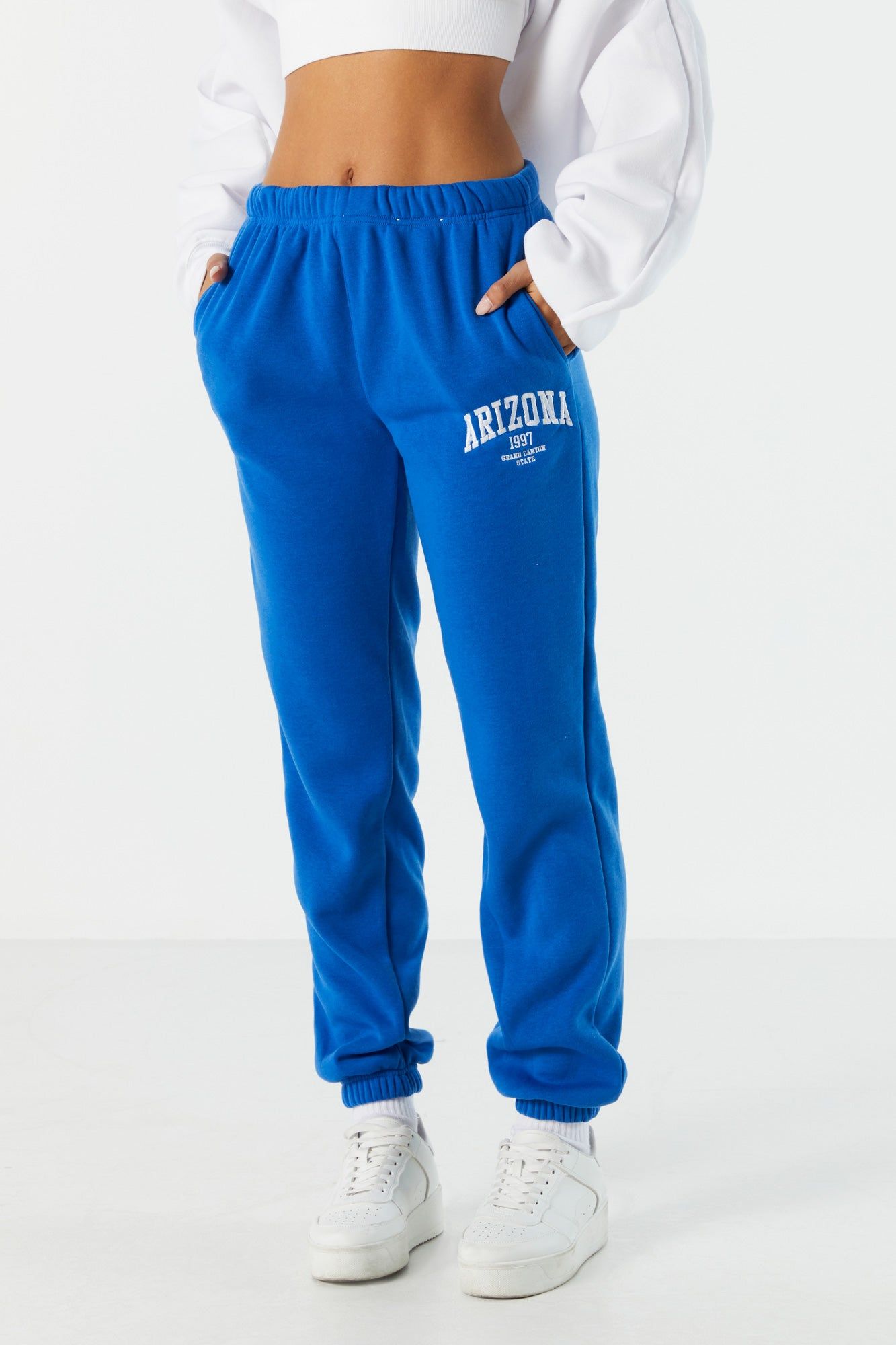 Arizona Embroidered Fleece Jogger sold by Charlotte Russe product image thumbnail 2