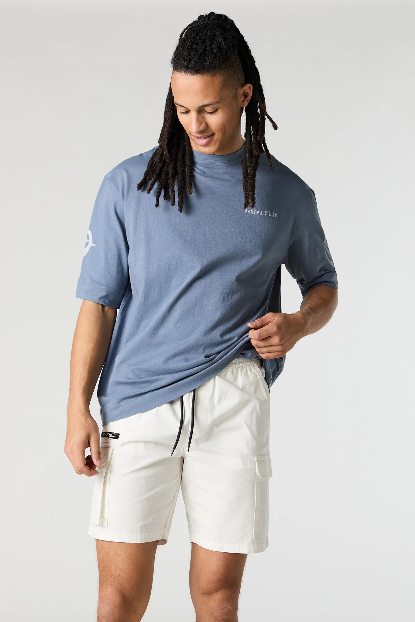 Drawstring Zipper Cargo Short sold by Charlotte Russe