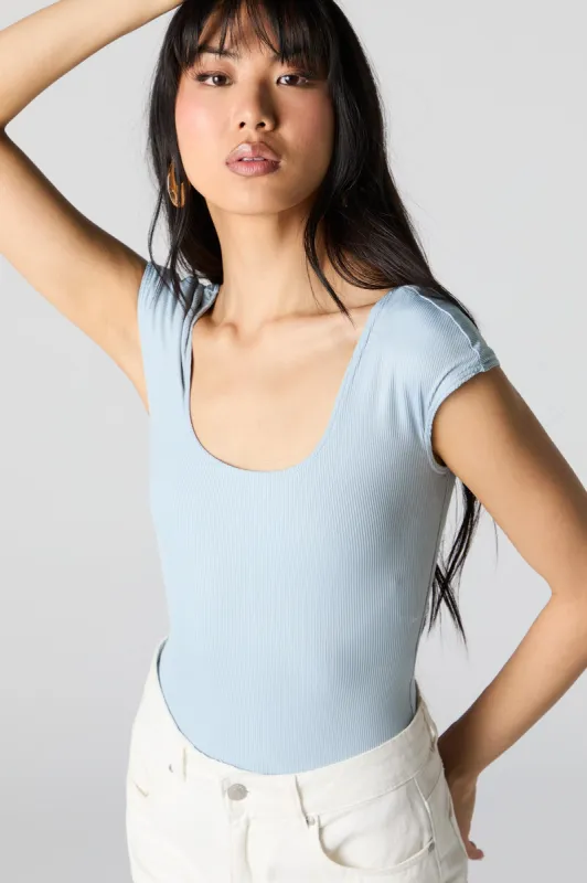 Contour Ribbed Square Neck Bodysuit sold by Charlotte Russe