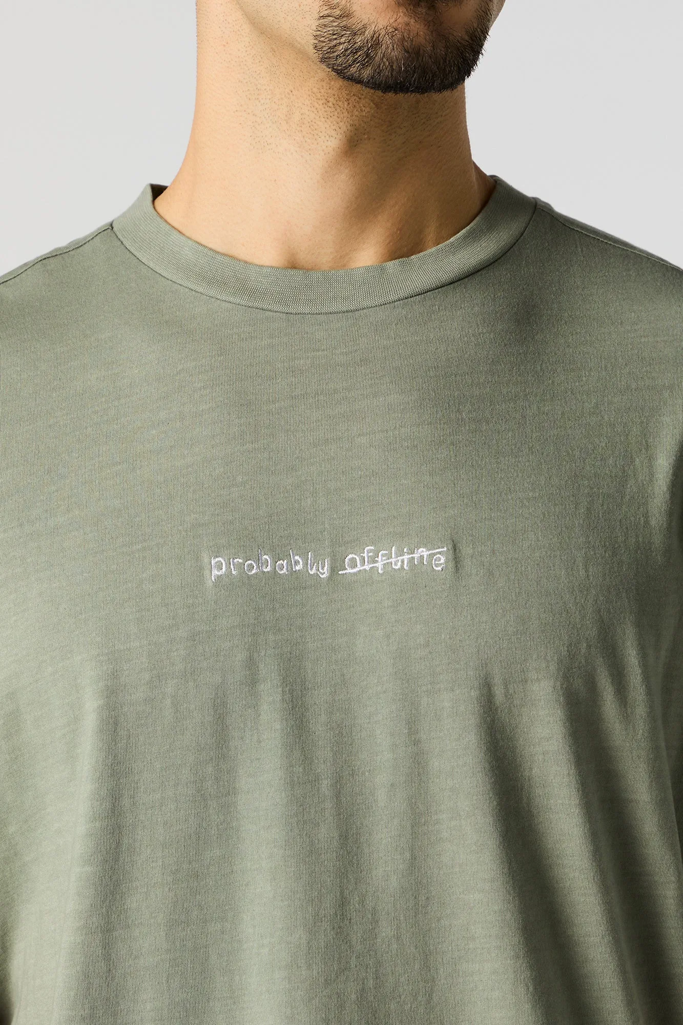 Probably Offline Embroidered T-Shirt sold by Charlotte Russe product image thumbnail 2
