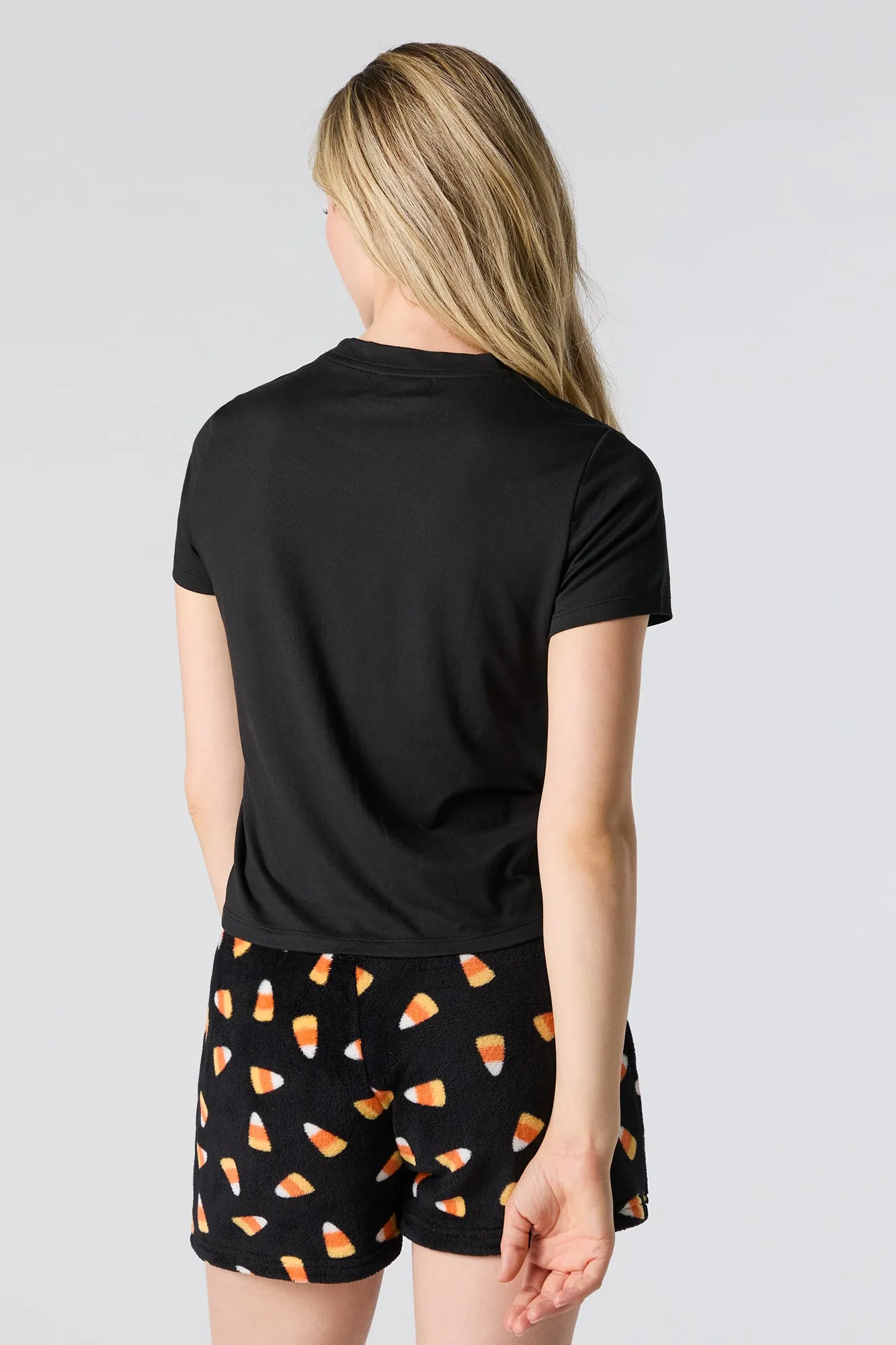 Halloween T-Shirt and Short 2 Piece Pajama Set sold by Charlotte Russe product image thumbnail 5