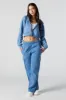 Fleece Zip-Up Cropped Hoodie sold by Charlotte Russe