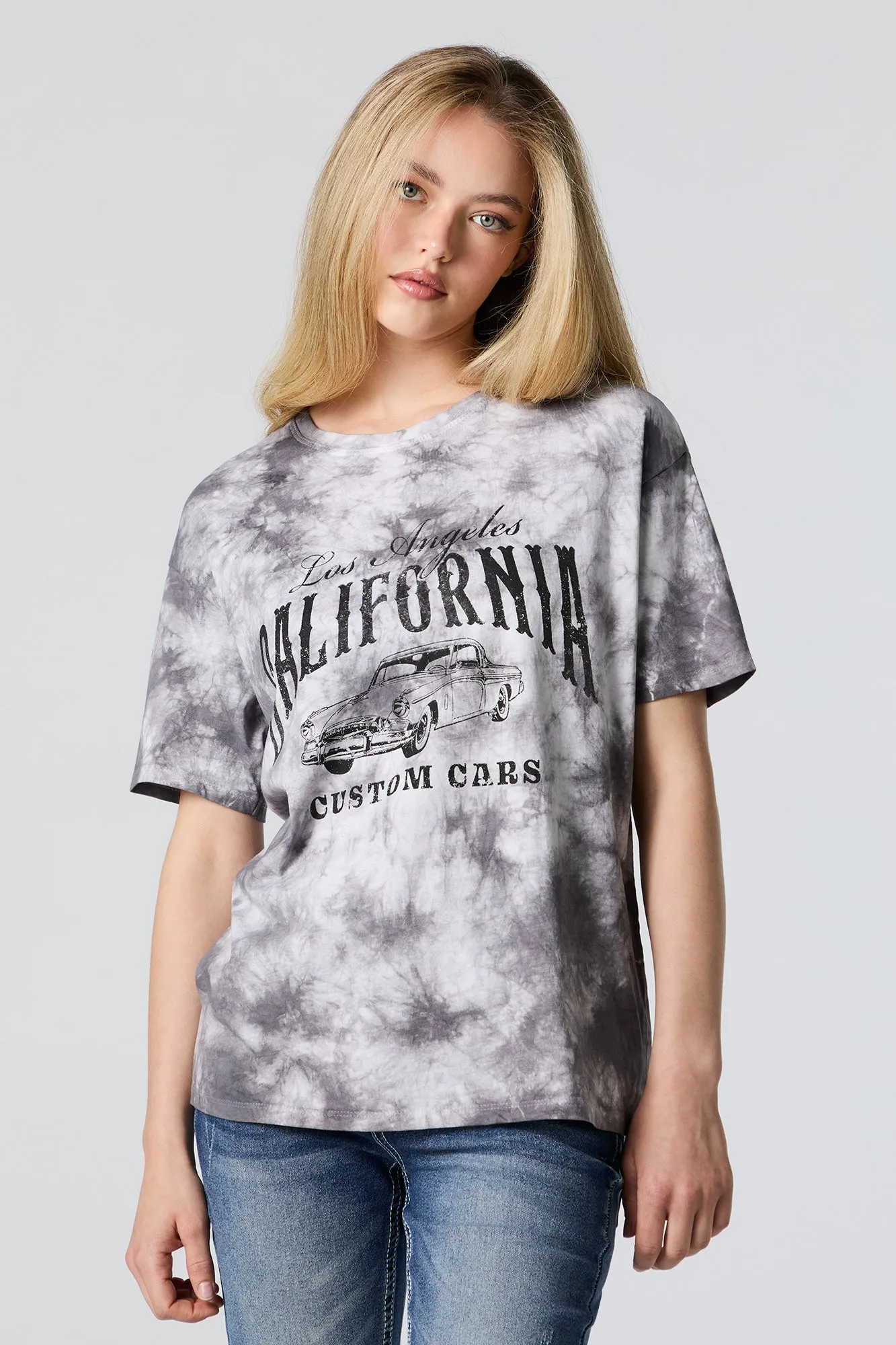 California Graphic Tie-Dye T-Shirt sold by Charlotte Russe