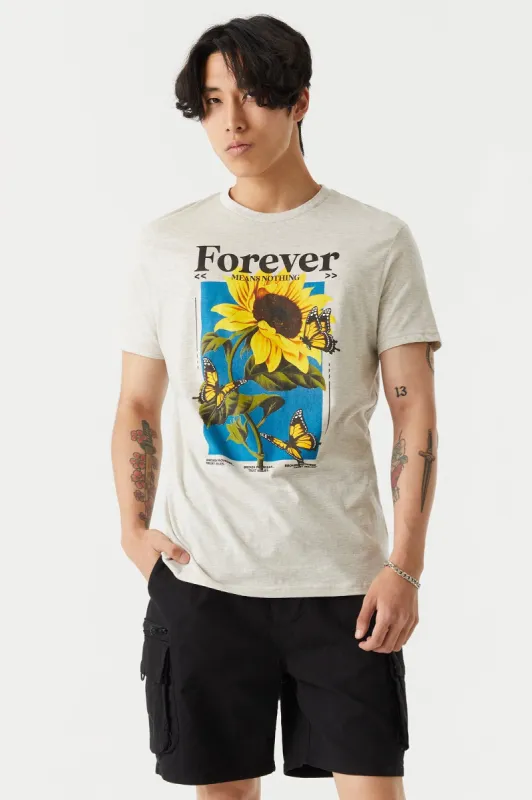 Forever Sunflower Graphic T-Shirt sold by Charlotte Russe