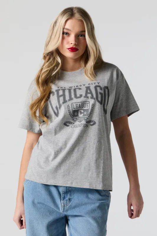Chicago Graphic Boyfriend T-Shirt sold by Charlotte Russe