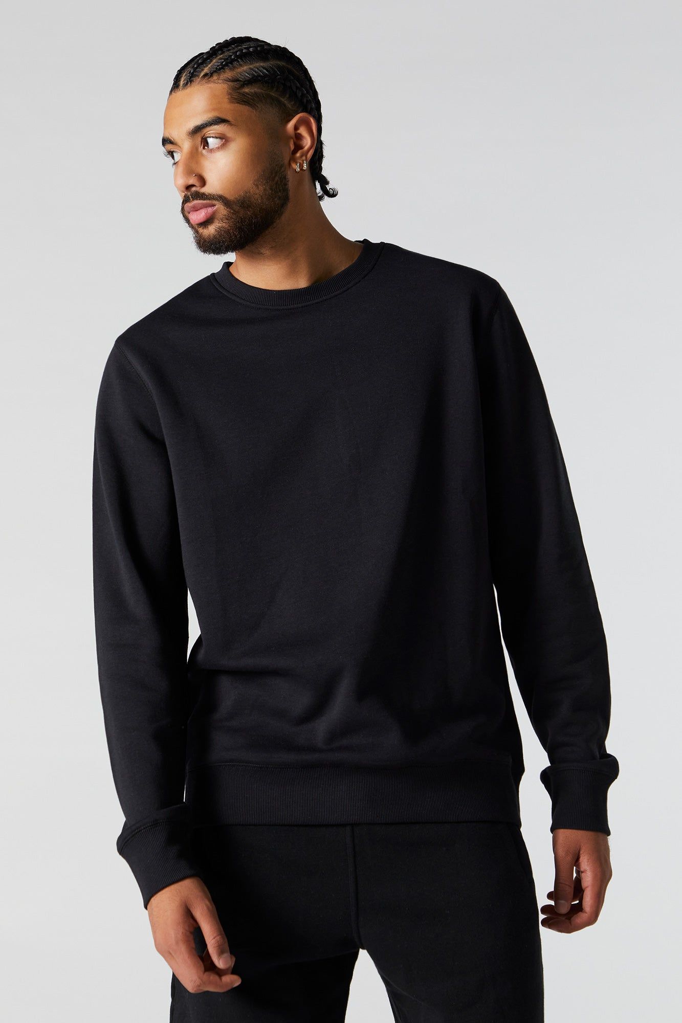 Solid Fleece Sweatshirt sold by Charlotte Russe product image thumbnail 5