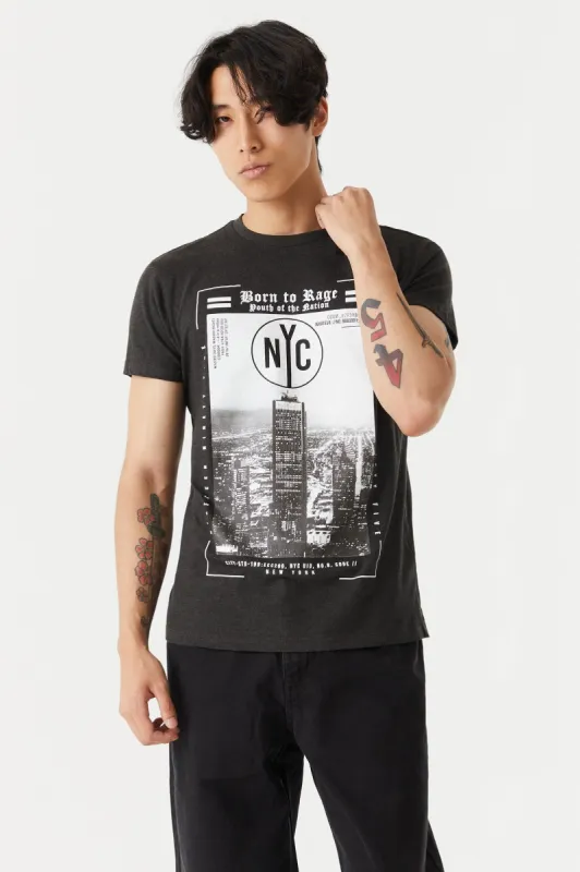 NYC Born to Rage Graphic T-Shirt sold by Charlotte Russe