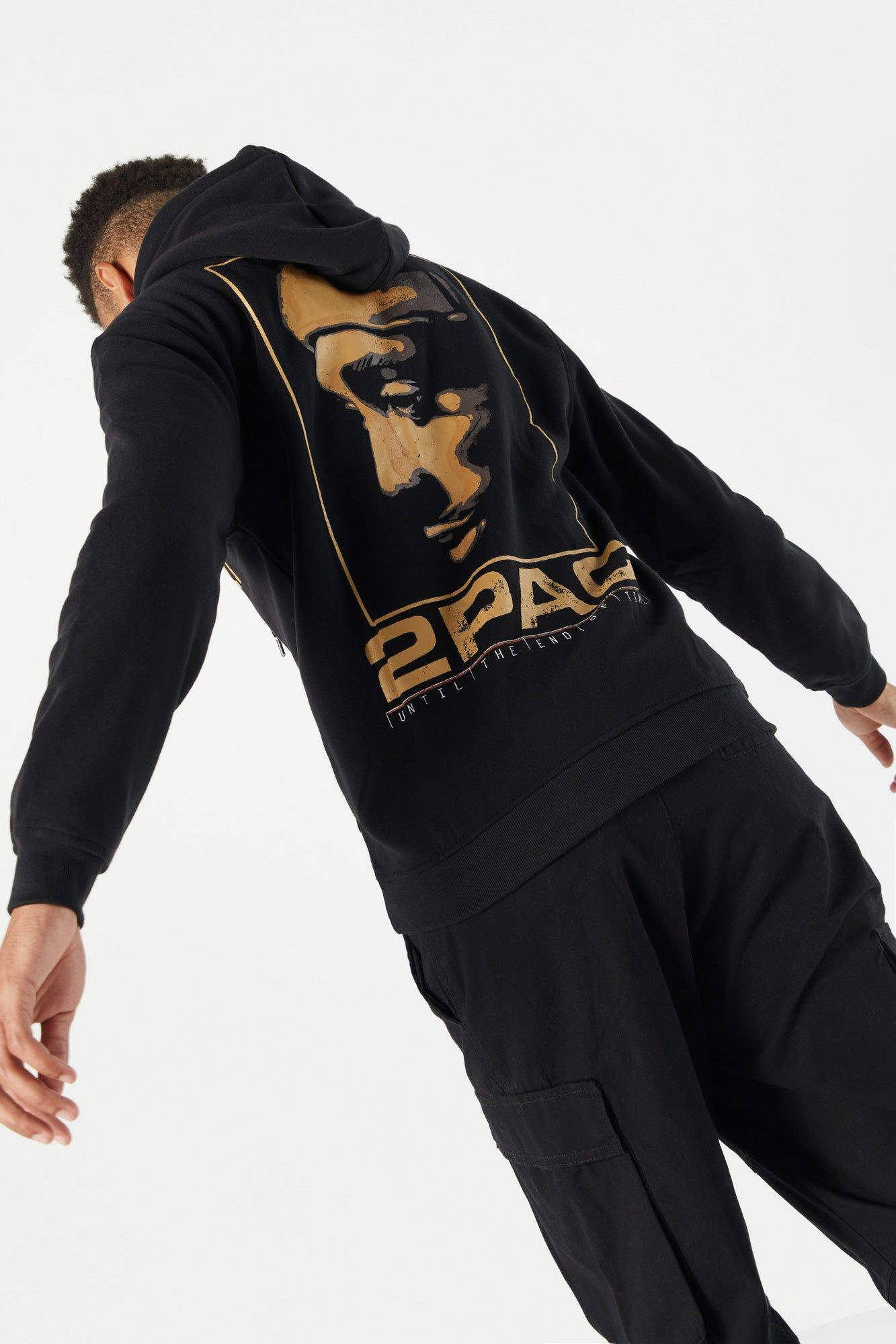 2Pac Graphic Fleece Hoodie sold by Charlotte Russe product image thumbnail 4