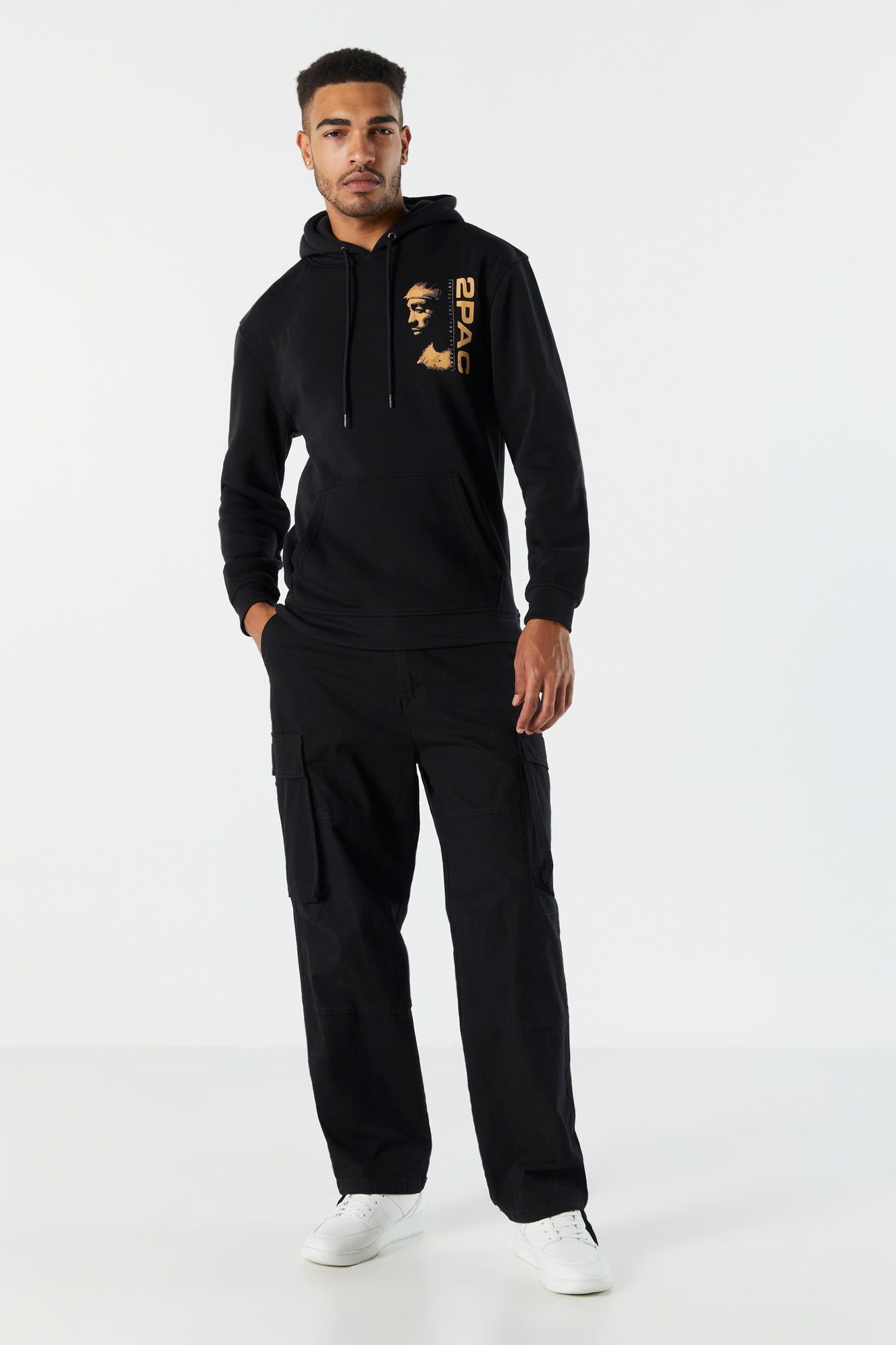 2Pac Graphic Fleece Hoodie sold by Charlotte Russe product image thumbnail 3